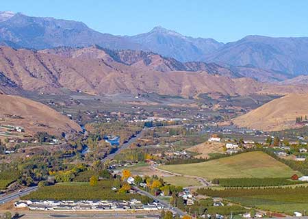 Wenatchee Valley on a sunny day.