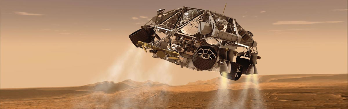 Powered by Aerojet-Rocketdyne thrusters made in Washington, Curiosity begins its final descent.