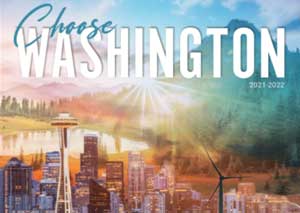 Обложка вкладыша "Выбор места 2021 года", посвященного штату Вашингтон.