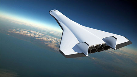 Artist concept of the Radian Aerospace spaceplane