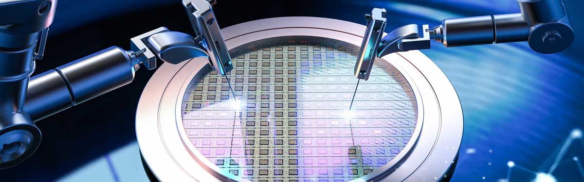 Robots produce semiconductors from silicon wafers