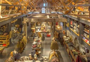 Interior of the new Filson outdoor clothing and supply store in Seattle