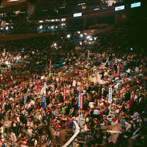 Delegates waiting for the presidential convention to begin