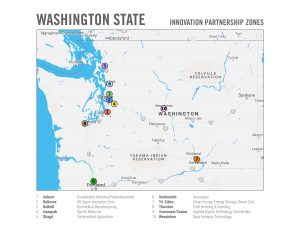2019 map of designation Innovation Partnership Zones.